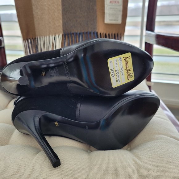 Ralph Lauren Collection Purple Label Boots Black Leather Suede Riding 6.5 B - Picture 7 of 10